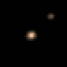 Pluto und charon rotieren um gemeinsamen Massenschwerpunkt